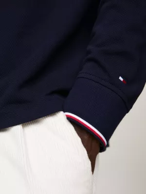 Polo Slim de Manga Comprida com Detalhe Exclusivo