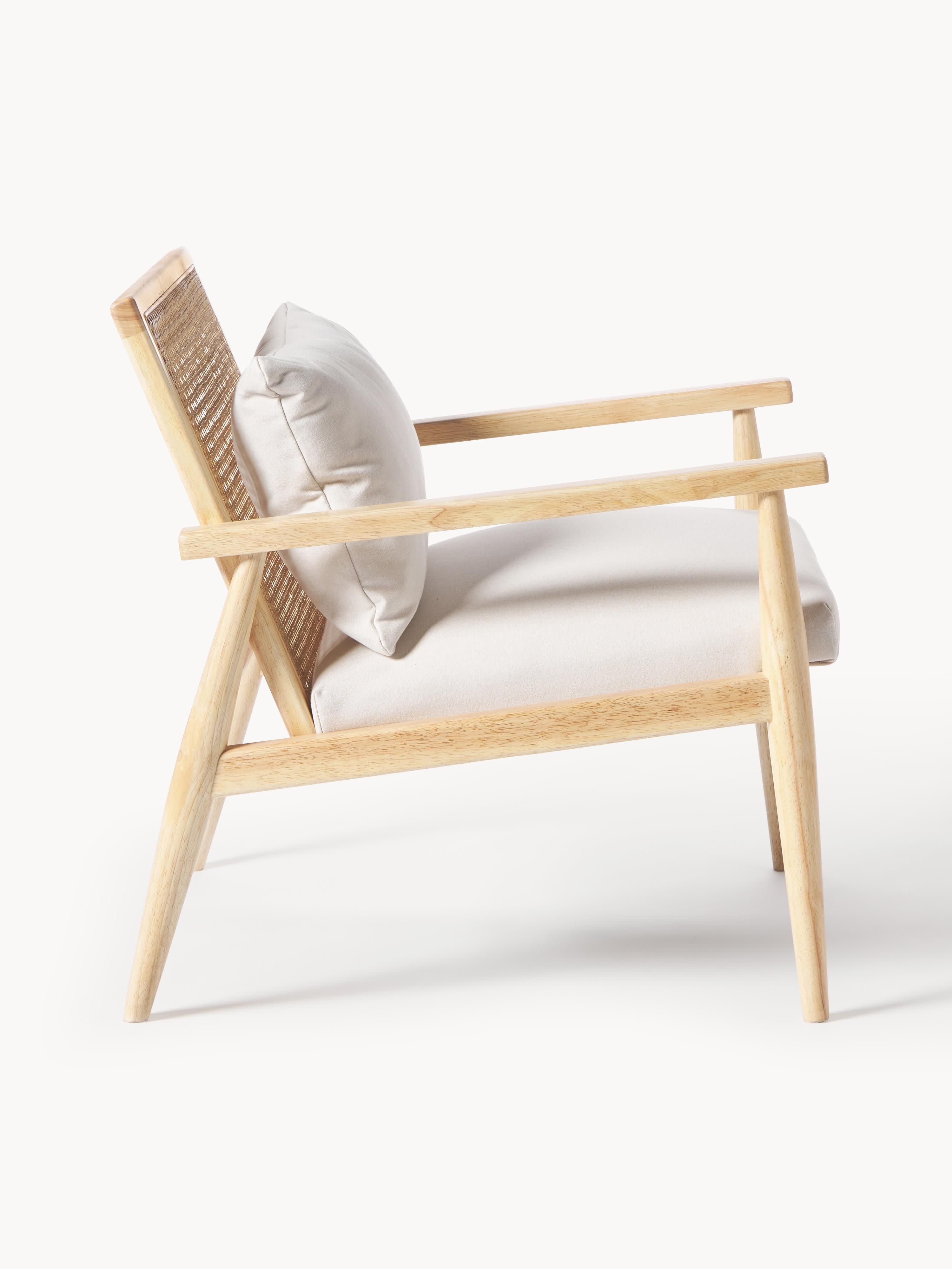 Loungefauteuil Manuell van rubberhout