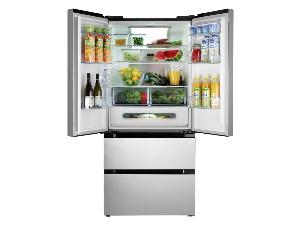 Concept LA6983SS, Fritstående, Fransk dør, Grå, Berøring, Rustfrit stål, 500 L