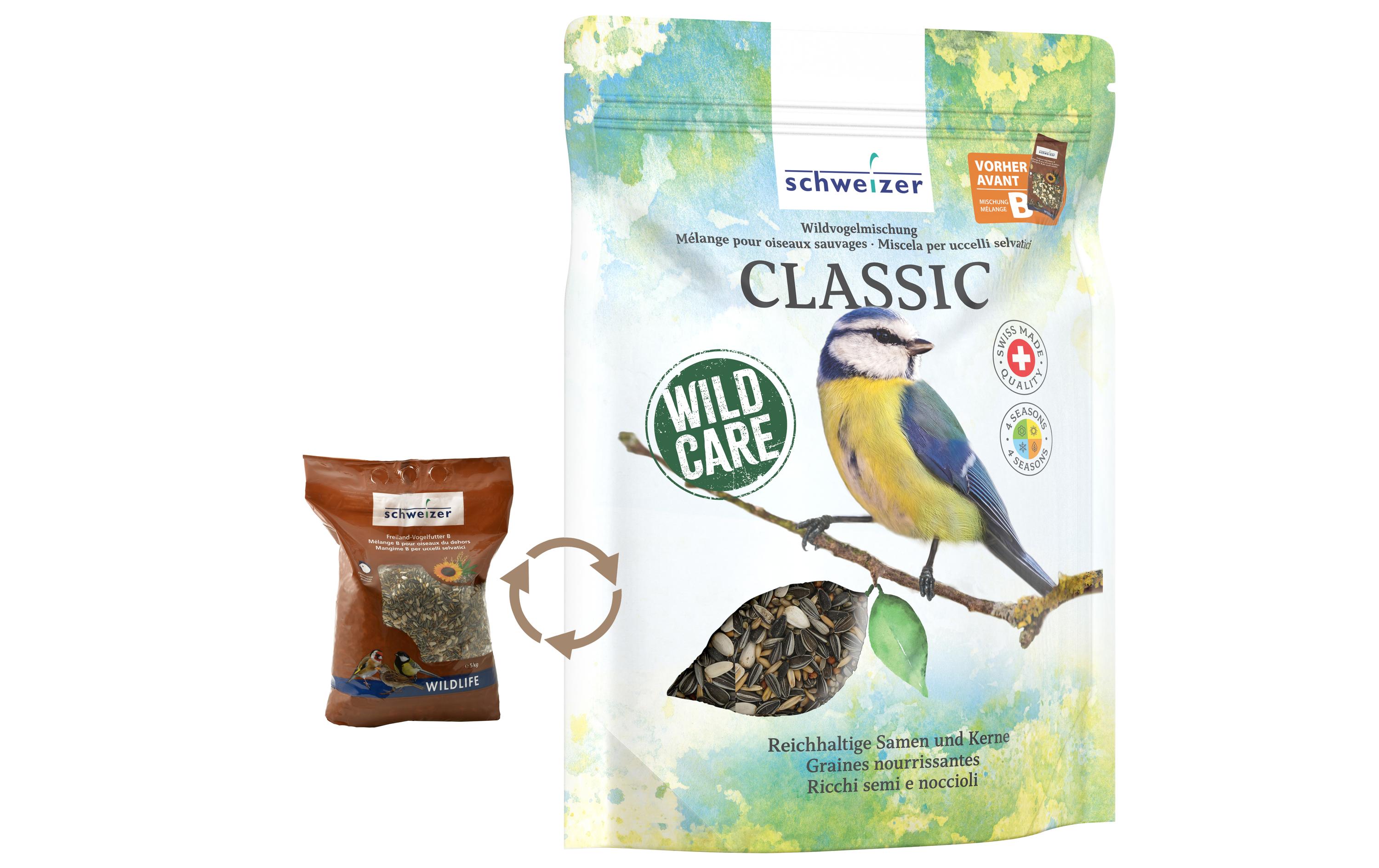 Vogelfutter Wildvogelmischung Classic 1 kgReichhaltige Mischung mit Samen und Kernen