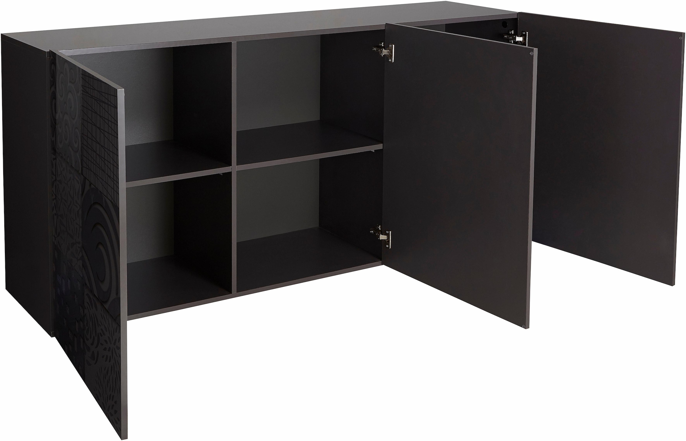 INOSIGN Sideboard »Miro« Breite 181 cm mit dekorativem Siebdruck