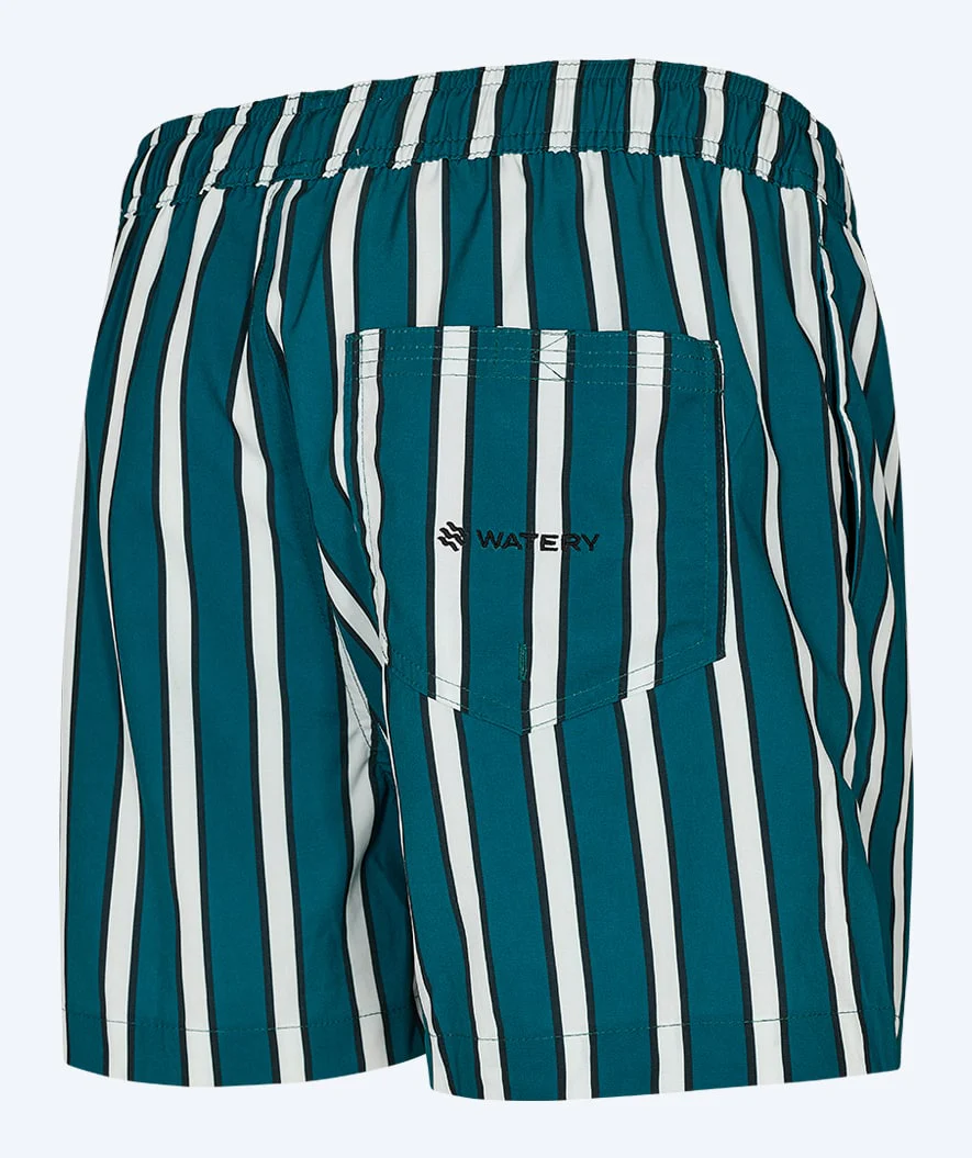 Watery badeshorts til mænd - Kelvin Eco - Grøn/hvid