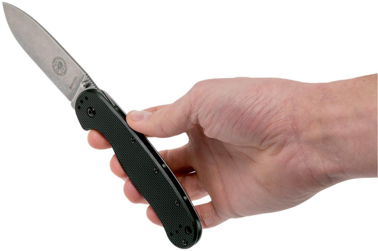 ESEE Avispa zakmes, stonewashed D2 blade, Black handle BRK1302