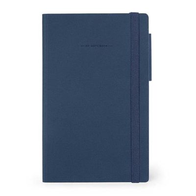 Legami My Notebook - Carnet de notes à élastique - 13 x 21 cm - ligné - bleu