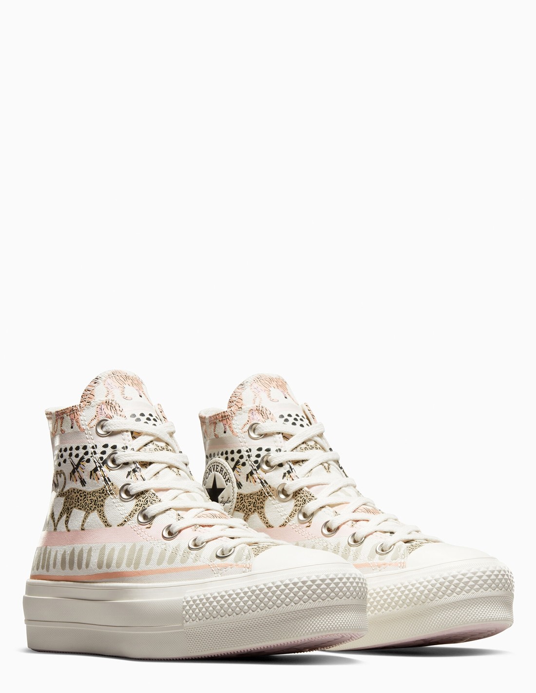 converse Sneakers compensées Femme ctas lift hi imprimé animalier