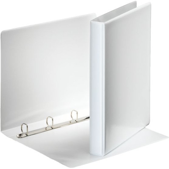 Classeur 4 anneaux cartonné Esselte personnalisable A4 - Dos 3,5 cm blanc