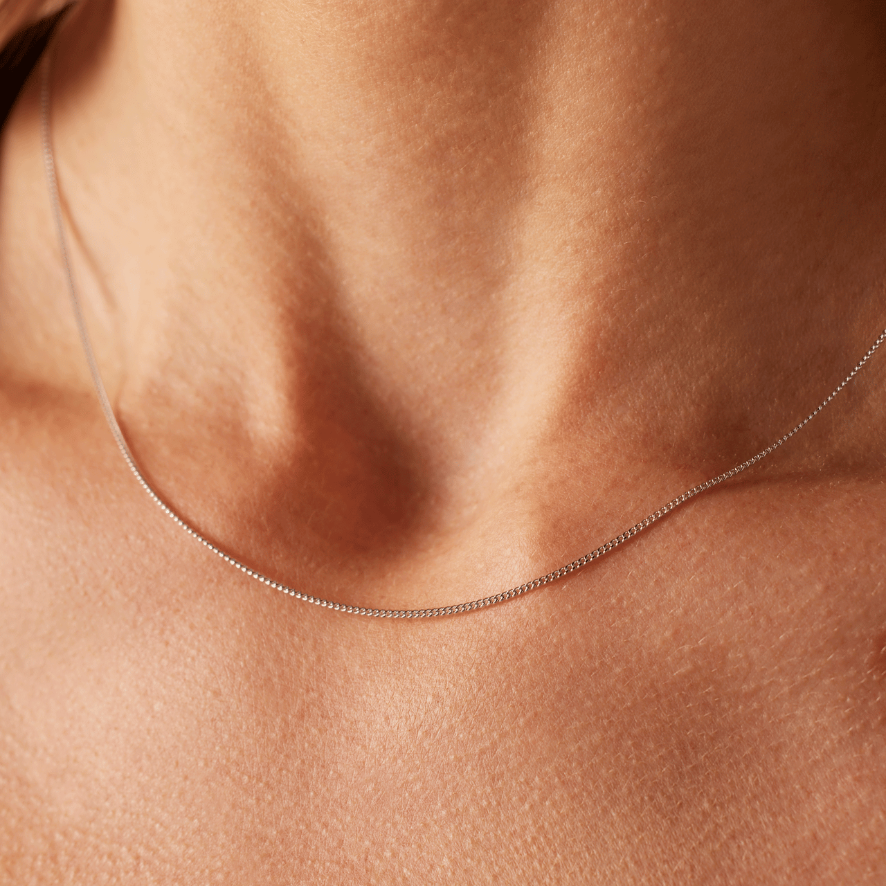 Gerecycled zilveren ketting met gourmet schakel
