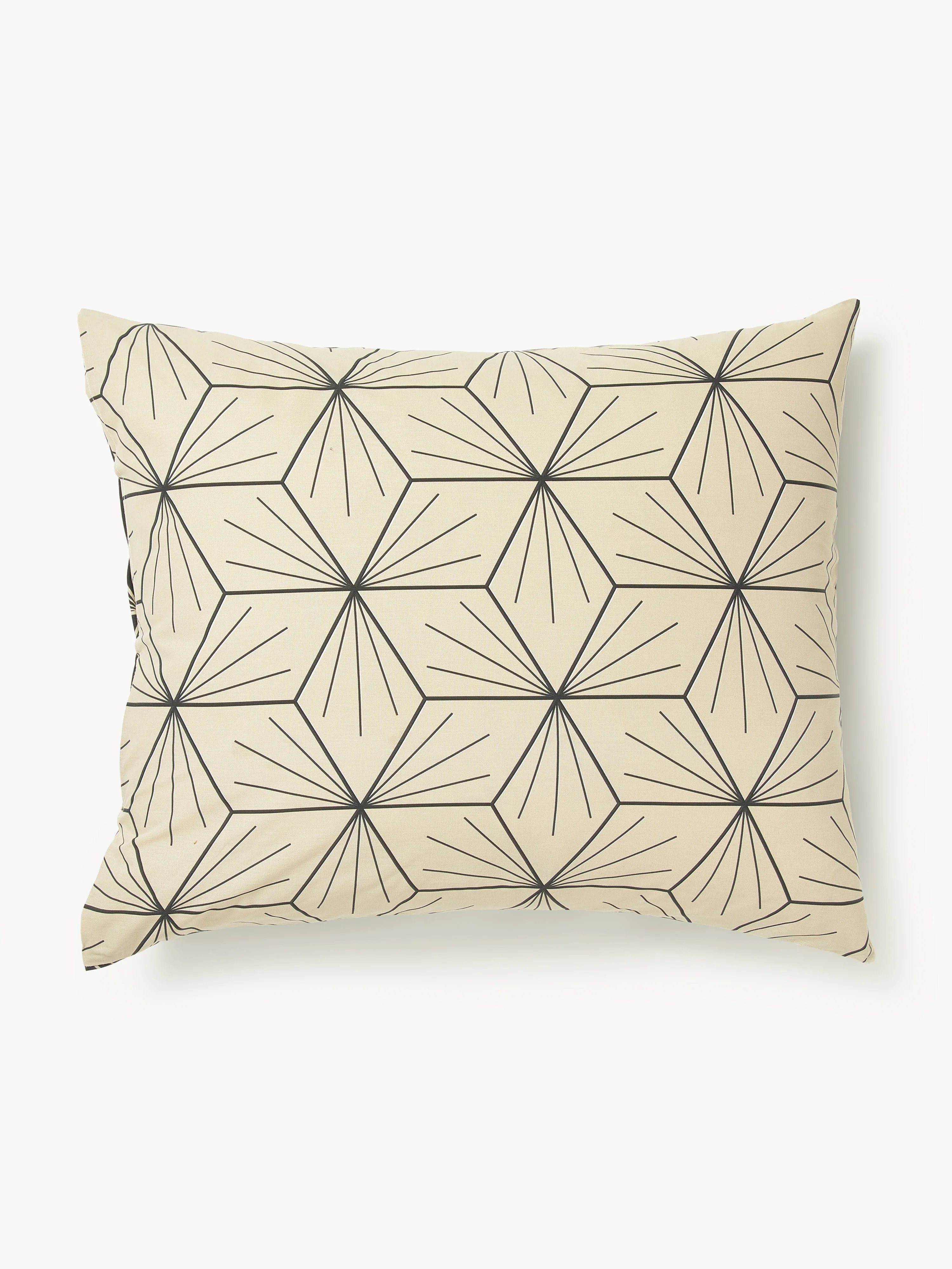 Omkeerbare kussenhoes Ilda met geometrische print