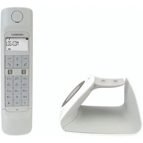Téléphone sans fil Logicom Telephone fixe design retro repondeur Blanc