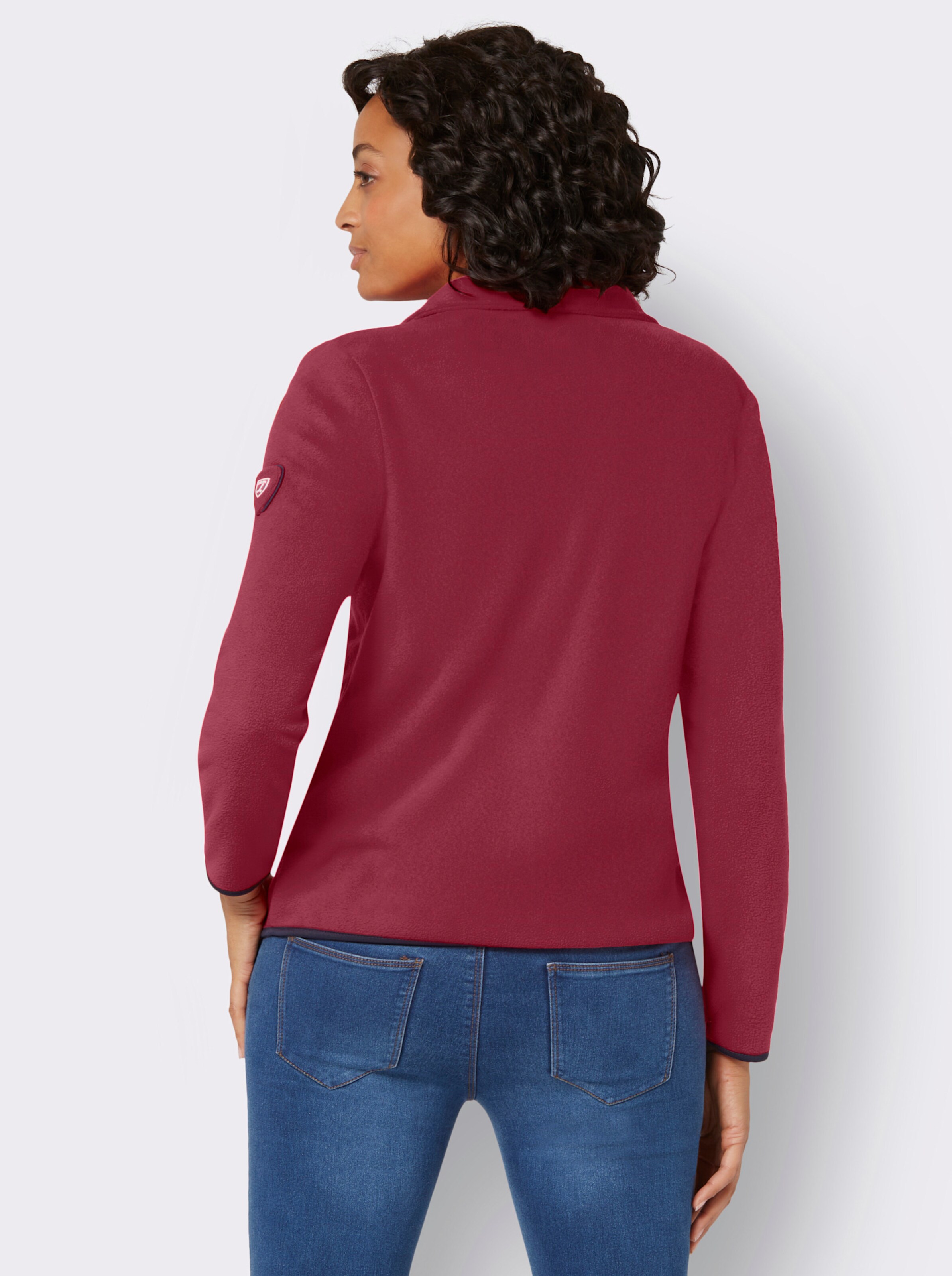 Fleecejacke mit Stickerei