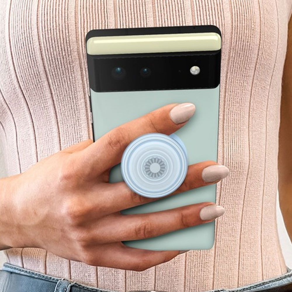 PopGrip Premium Finger Griff Halterung (Austauschbarer Top) für Smartphones / Tablets (805477) - Plant Ice Blue