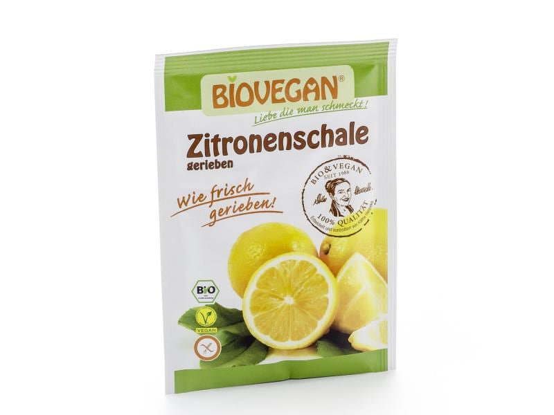 Biovegan Bio Zitronenschale 9 g Bio Zitronenschale gerieben und gefriergetrocknet