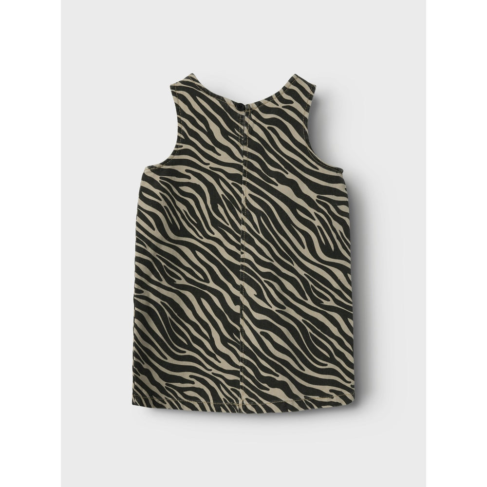 Køb Name It Cement Black Zebra Zebra Twill Spencer Kjole