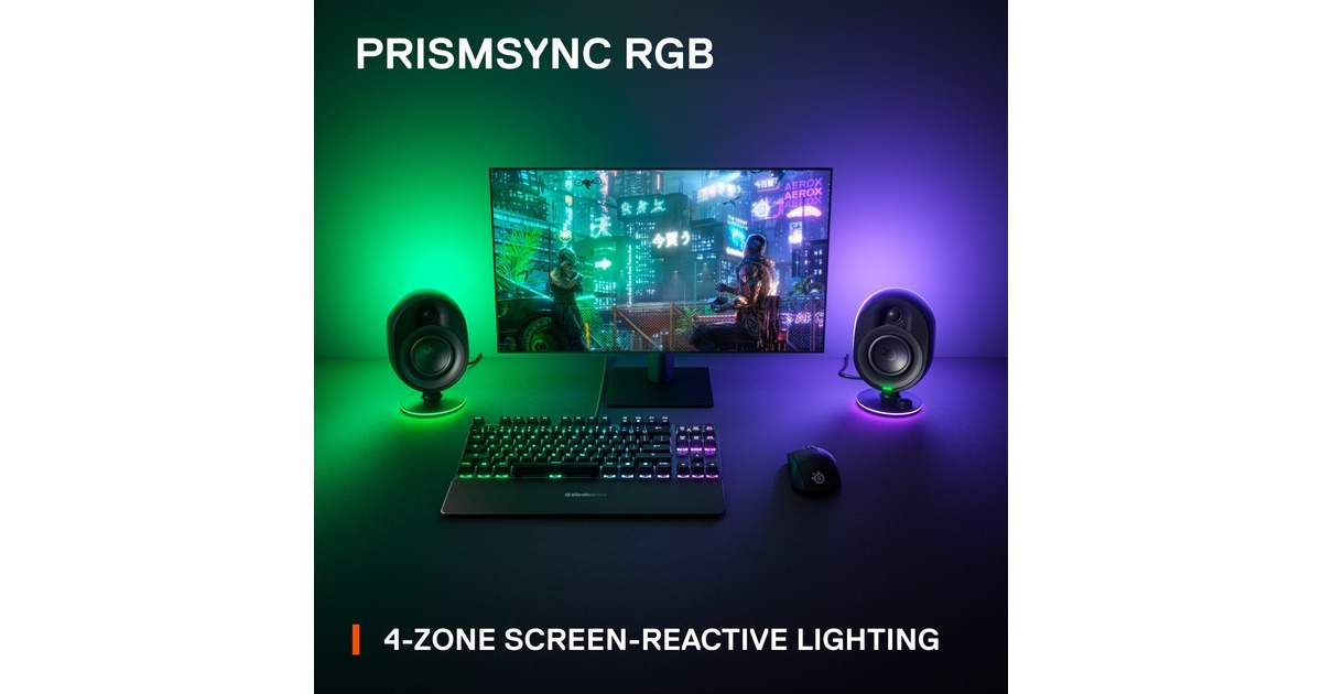 SteelSeriesArena 7 luidspreker  (Zwart, Bluetooth, 3.5 mm jack connector, optische aansluiting)