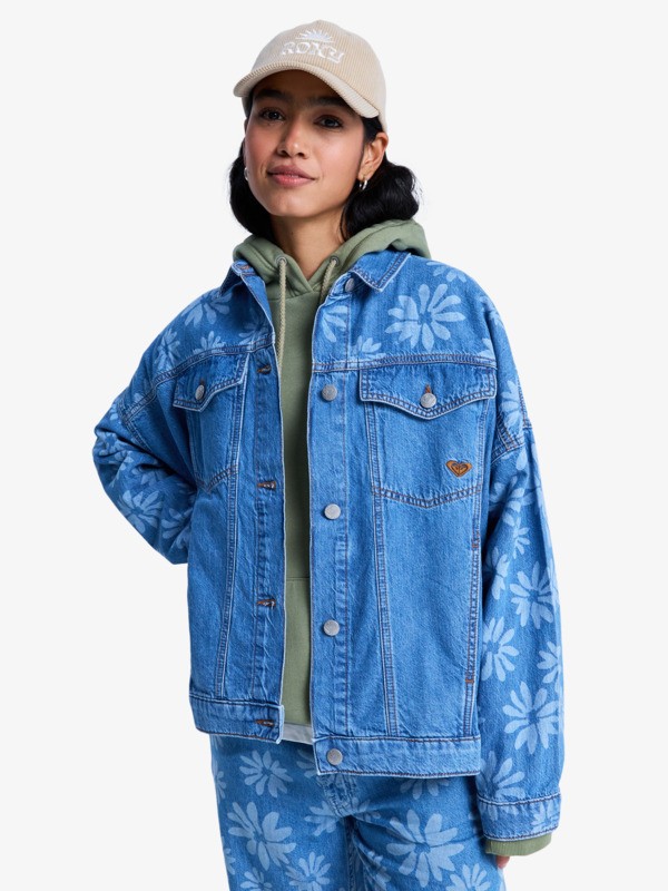 Salty Horizon Veste en denim Bleu Femme