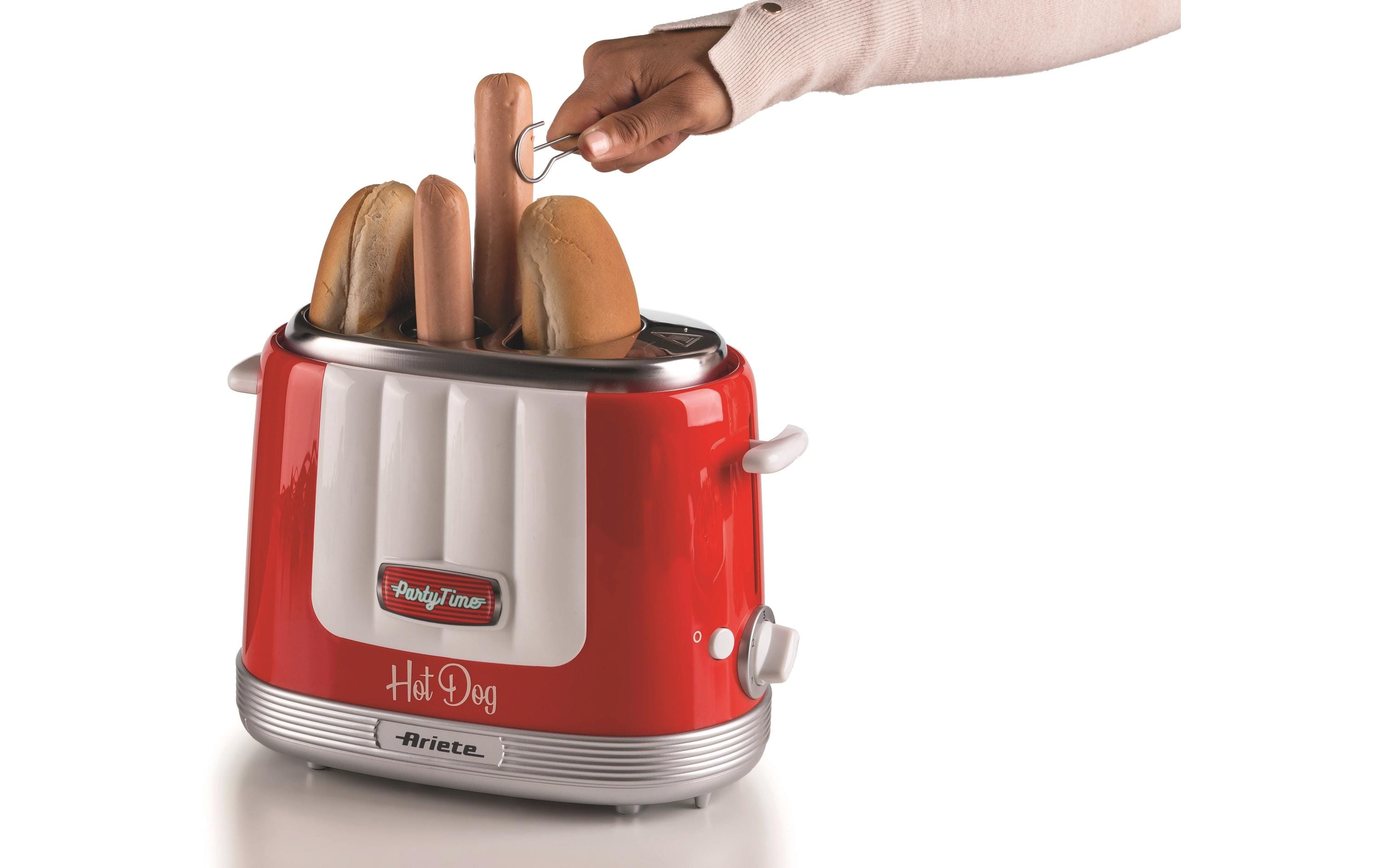 Hot Dog Maschine Party Time ARI-206-RD Rot/WeissHot Dog-Gerät