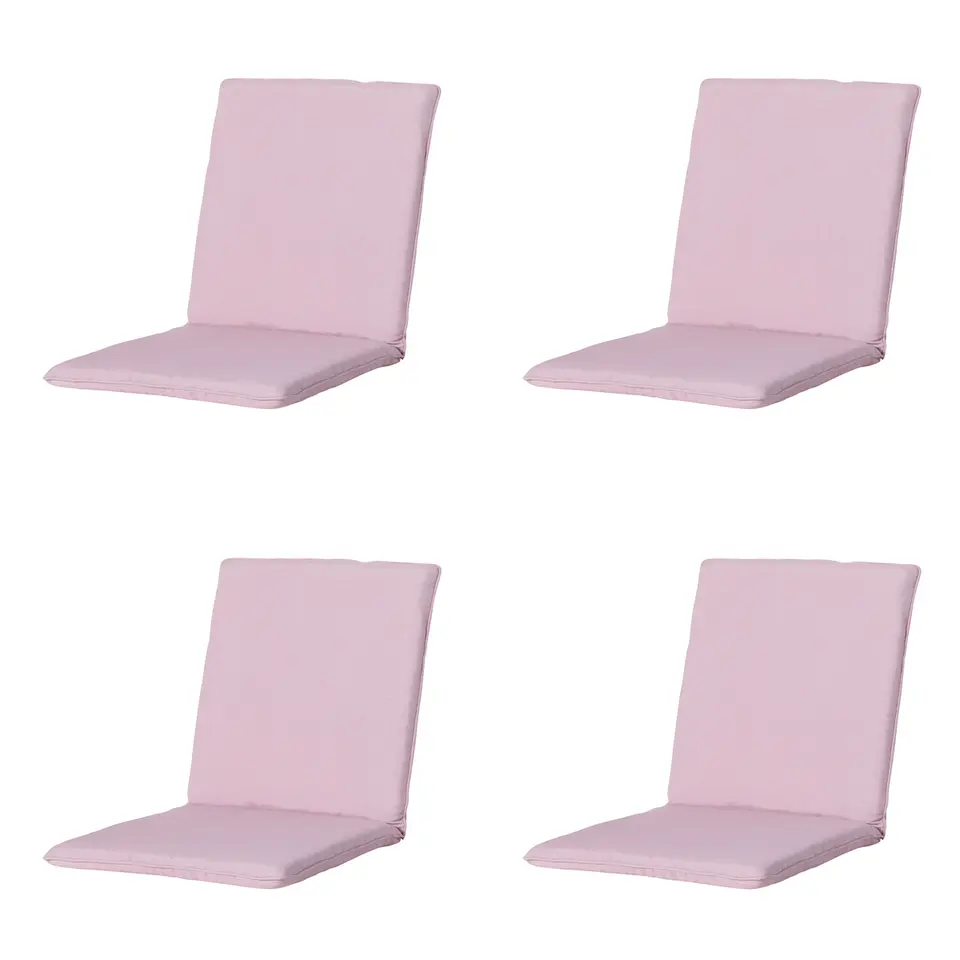 Madison - Stapelstoelkussen Panama soft pink - Ca. 97x49 cm - Set van 4