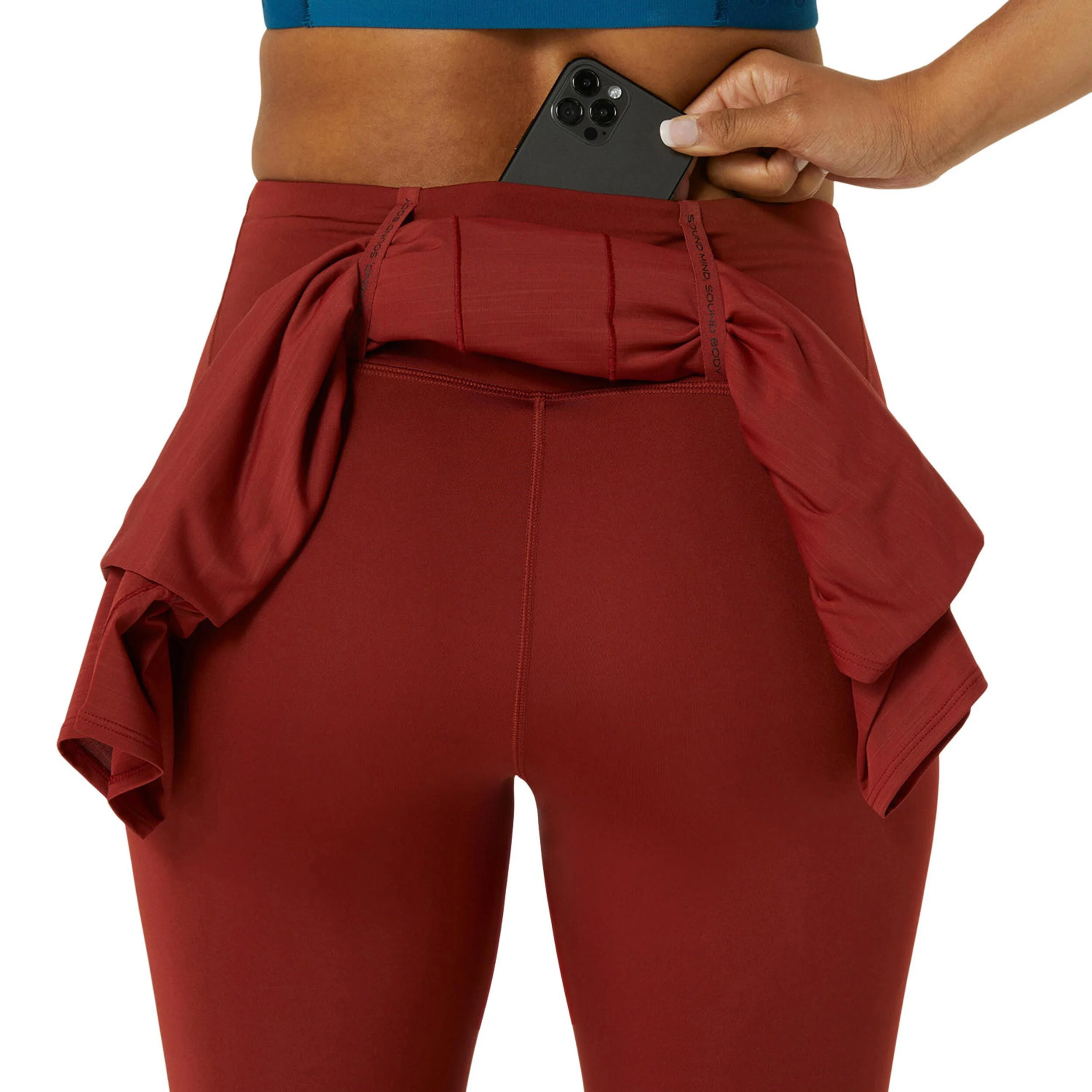 ASICS Road High Waist Collant De Course Femmes - Rouge Foncé