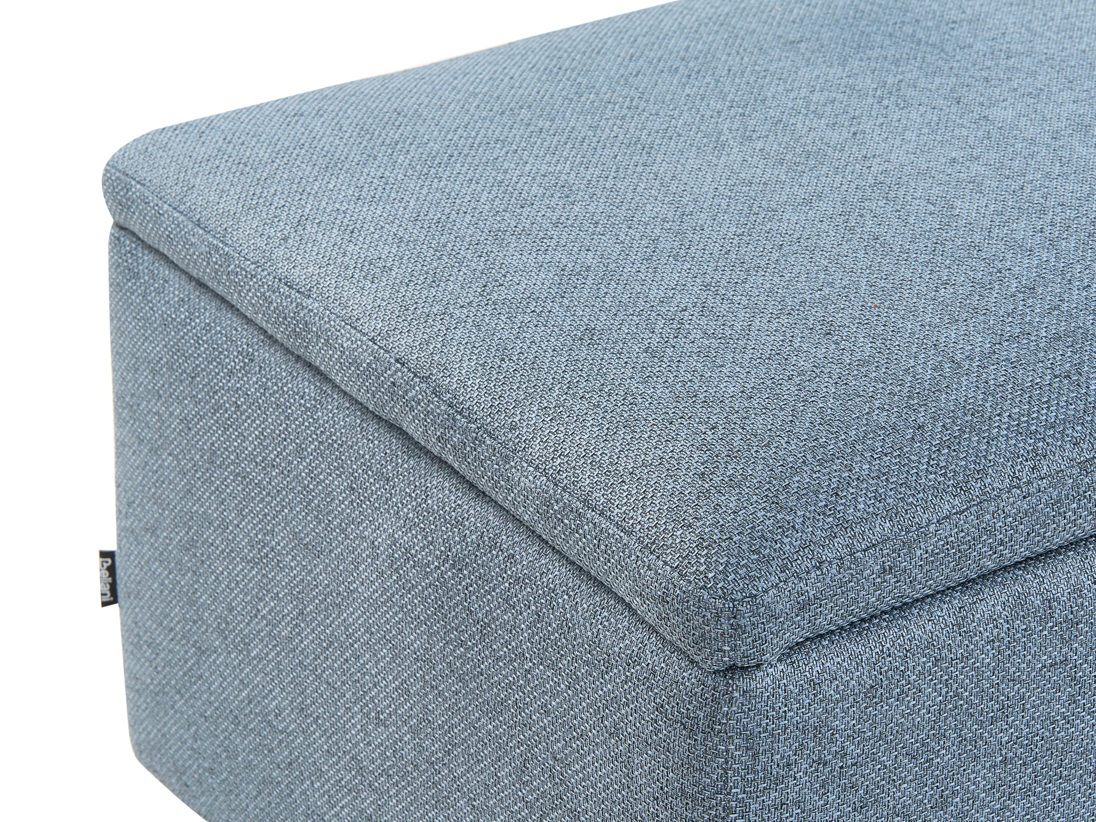 Poef met opbergruimte FERNDALE Stof Blauw