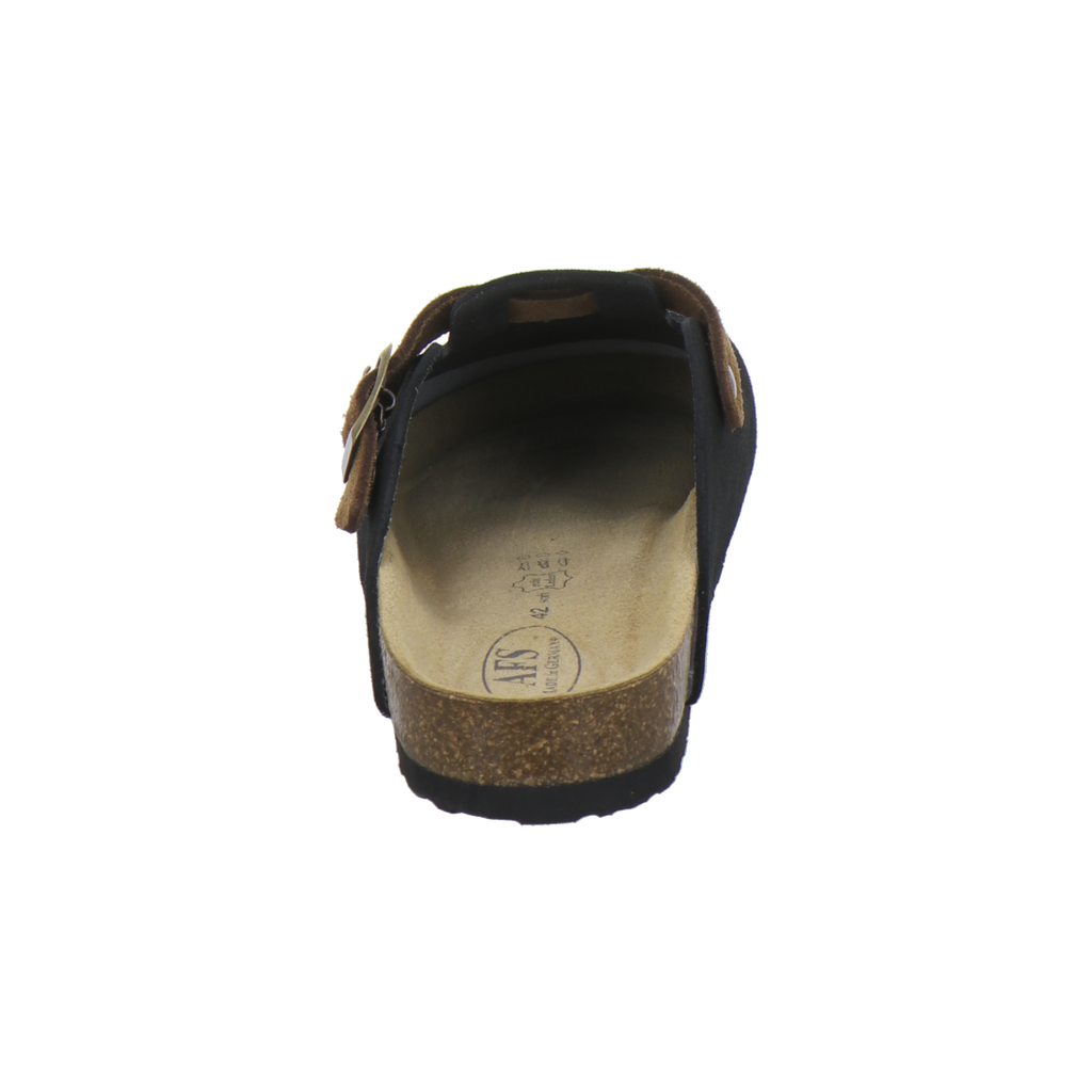 Clogs Herren Leder schwarz Velour