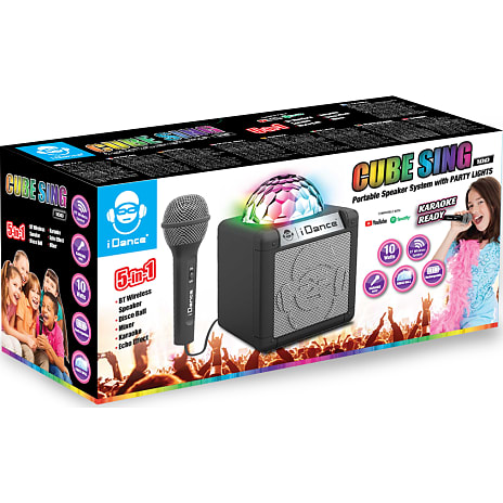 iDance Cube Sing Bluetooth Karaoke Højttaler - Sort