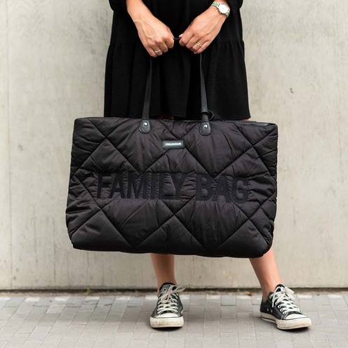 Family Bag Sac à langer matelassé Noir - CHILDHOME