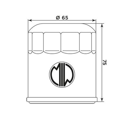 Filtre à huile Meiwa KT8005 Type origine