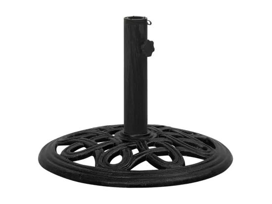 Socle de parasol Noir 44x44x32 cm Fonte