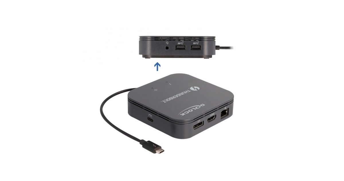 DeLOCKThunderbolt 3 Mini Dockingstation 8K  (Zwart)