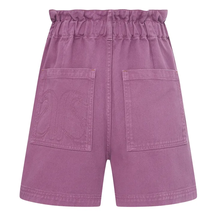 Alma Deia Short Denim Paper Bag Coton Bio | Prune