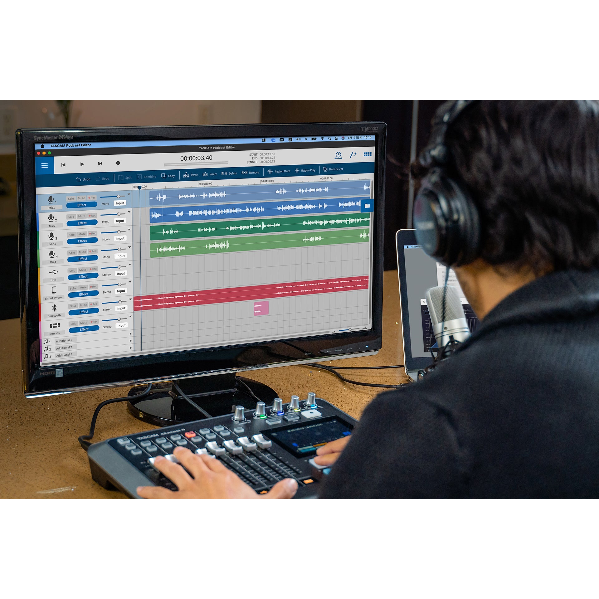 Tascam Mixcast 4 podcast recording console