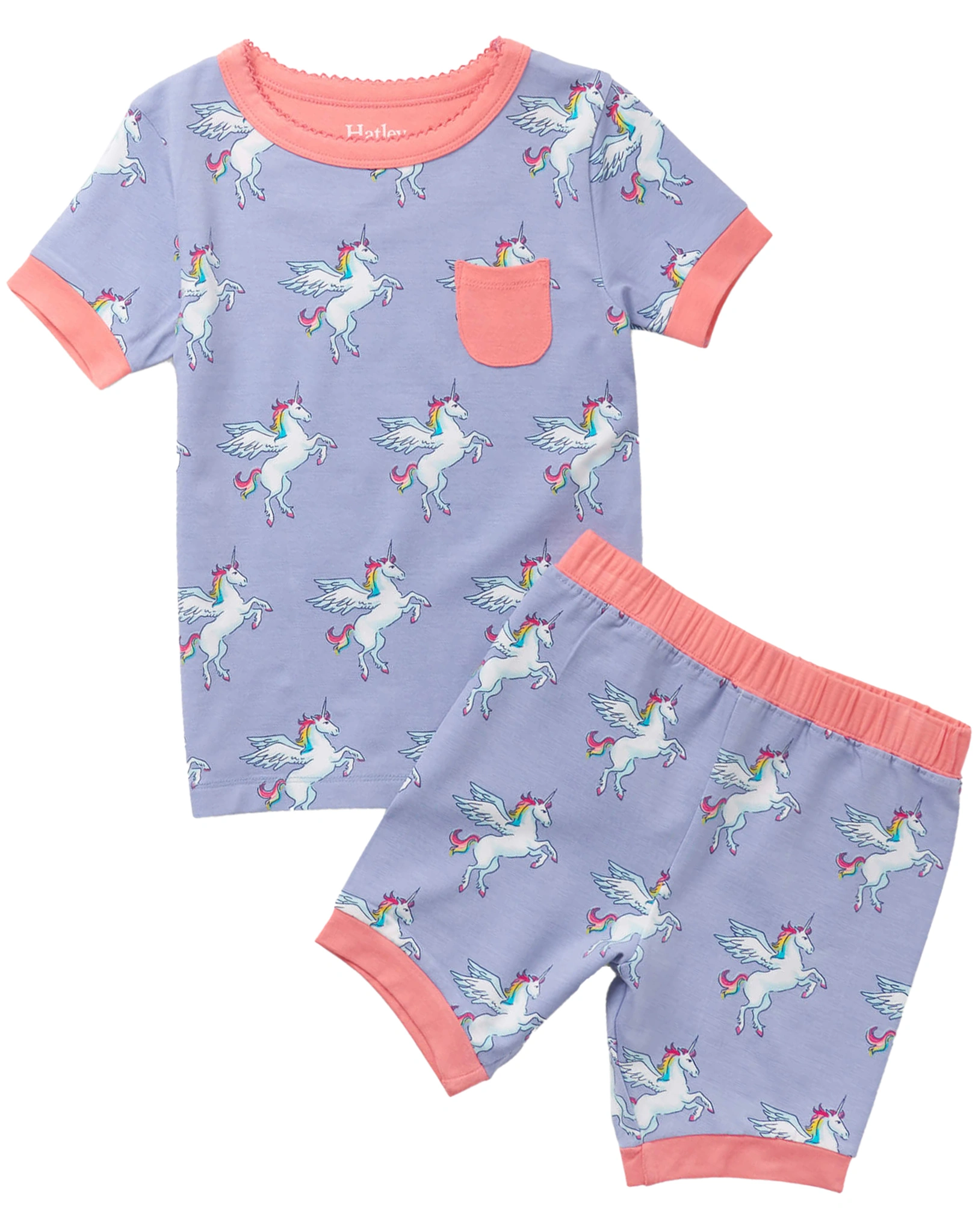 Schlafanzug RAINBOW PEGASUS kurz in lila