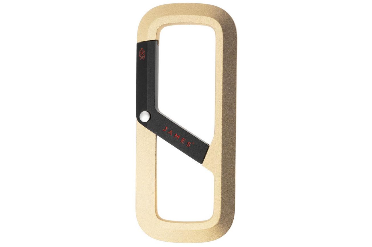 The James Brand The Madison ES216990-10 Gold   Black, karabijnhaak