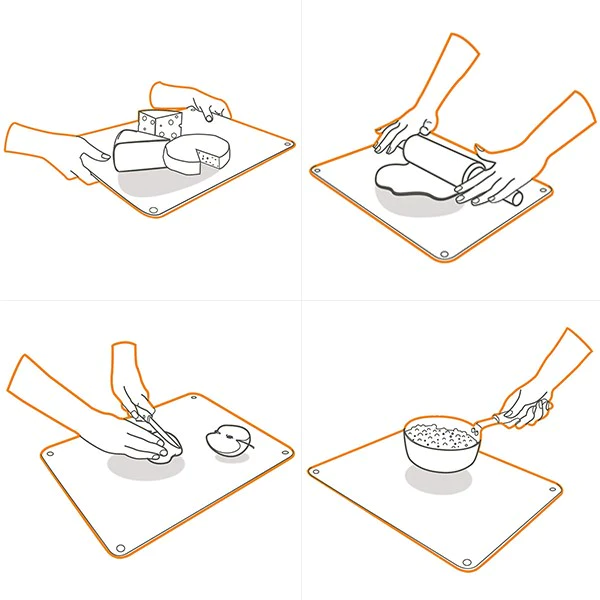 Planche de protection pour plaque de cuisson noire 57 x 50 cm Pebbly