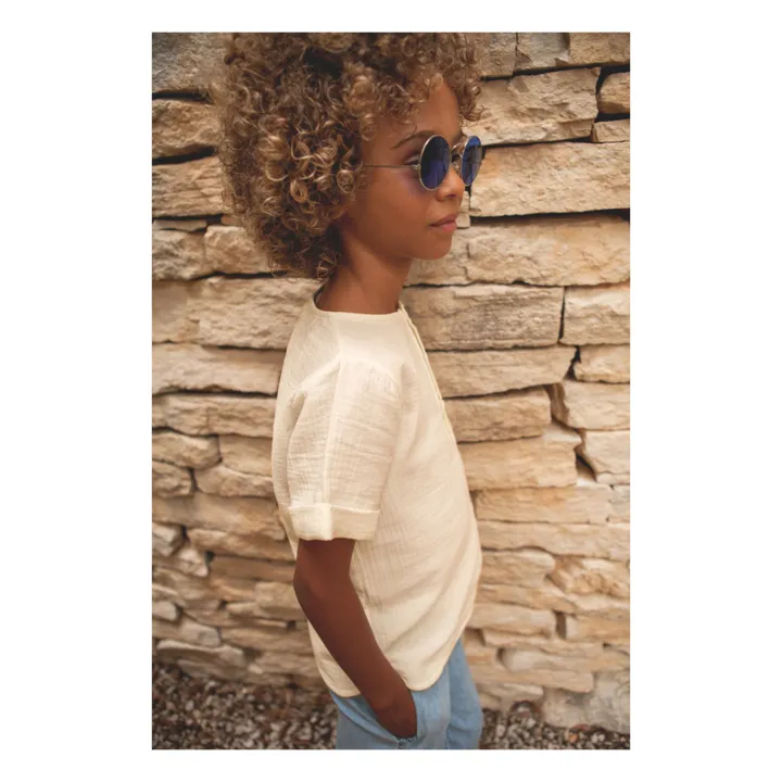 Marlot Paris Kurta Marco Gaze de Coton | Vanille