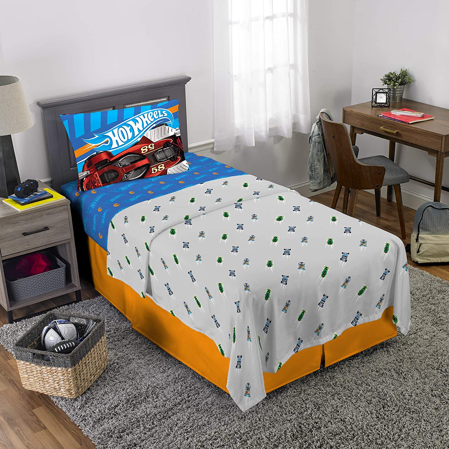 Twin Super Mario 3-Piece Bed Sheet Set.1 Flat Sheet 1 Fitted Sheet 1 Pillow Cases