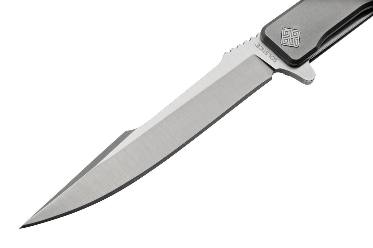 Ocaso Solstice 9HTS, S35VN Harpoon Satin Titanium, zakmes