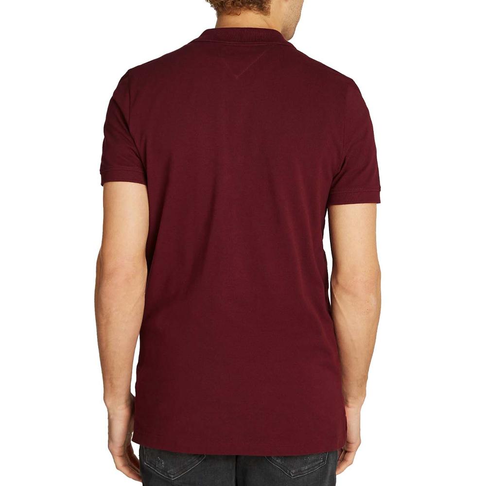 Tommy Hilfiger Polo Bordeaux Homme Tommy Hilfiger Slim Placket