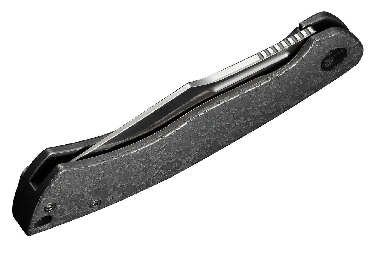 WE Knife Essential Knight WE24003-3 Satin Böhler M390, Etched Gray Titanium, zakmes, Jason Knight design