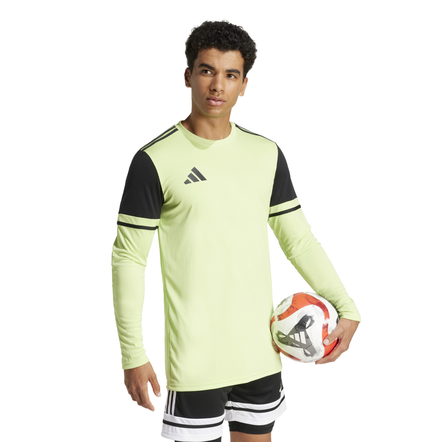 Adidas Squadra 25 Keepersshirt Lange Mouwen Neongeel Zwart