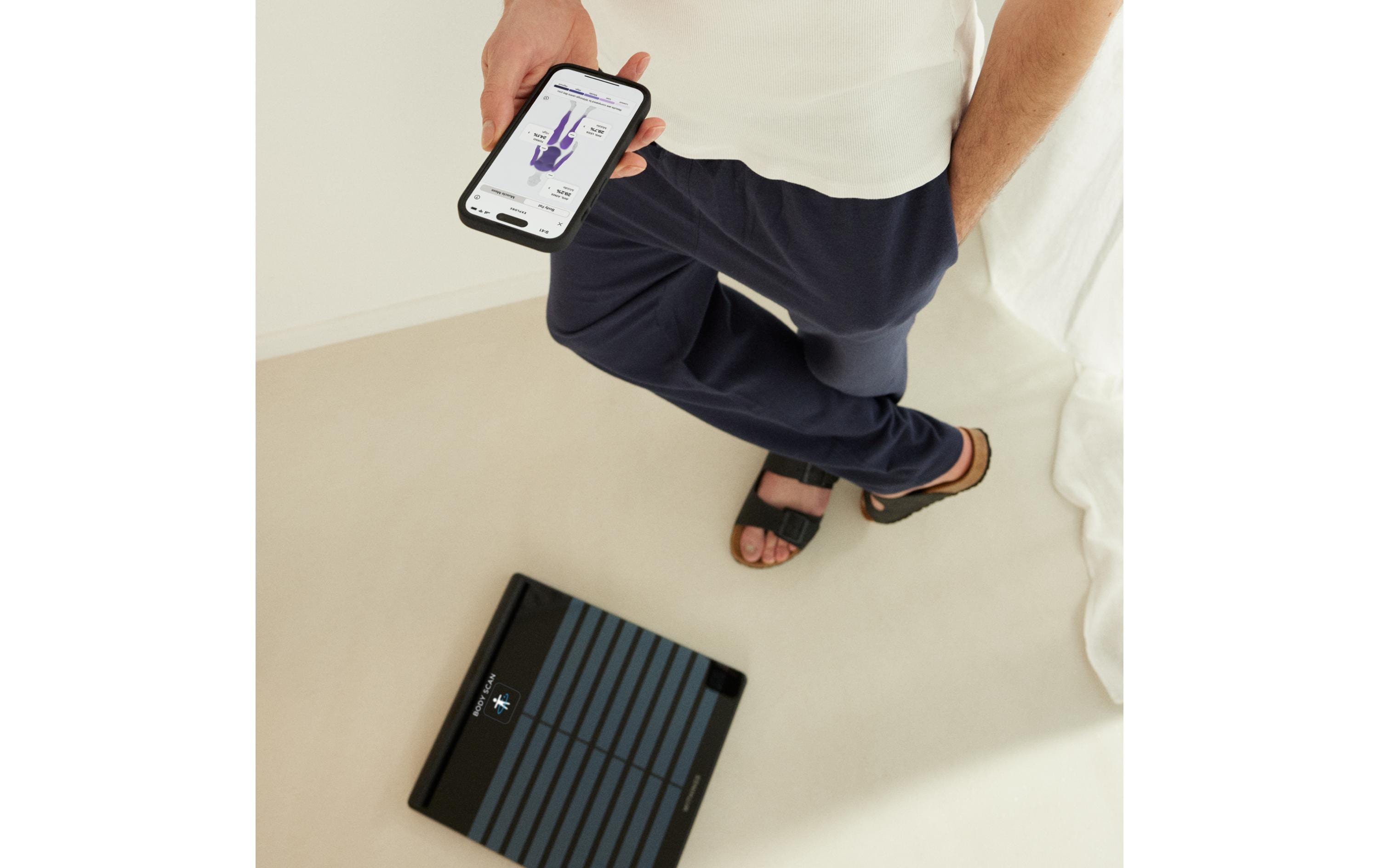 Körperanalysewaage Body Scan Schwarz<br>Gesundheitsstation