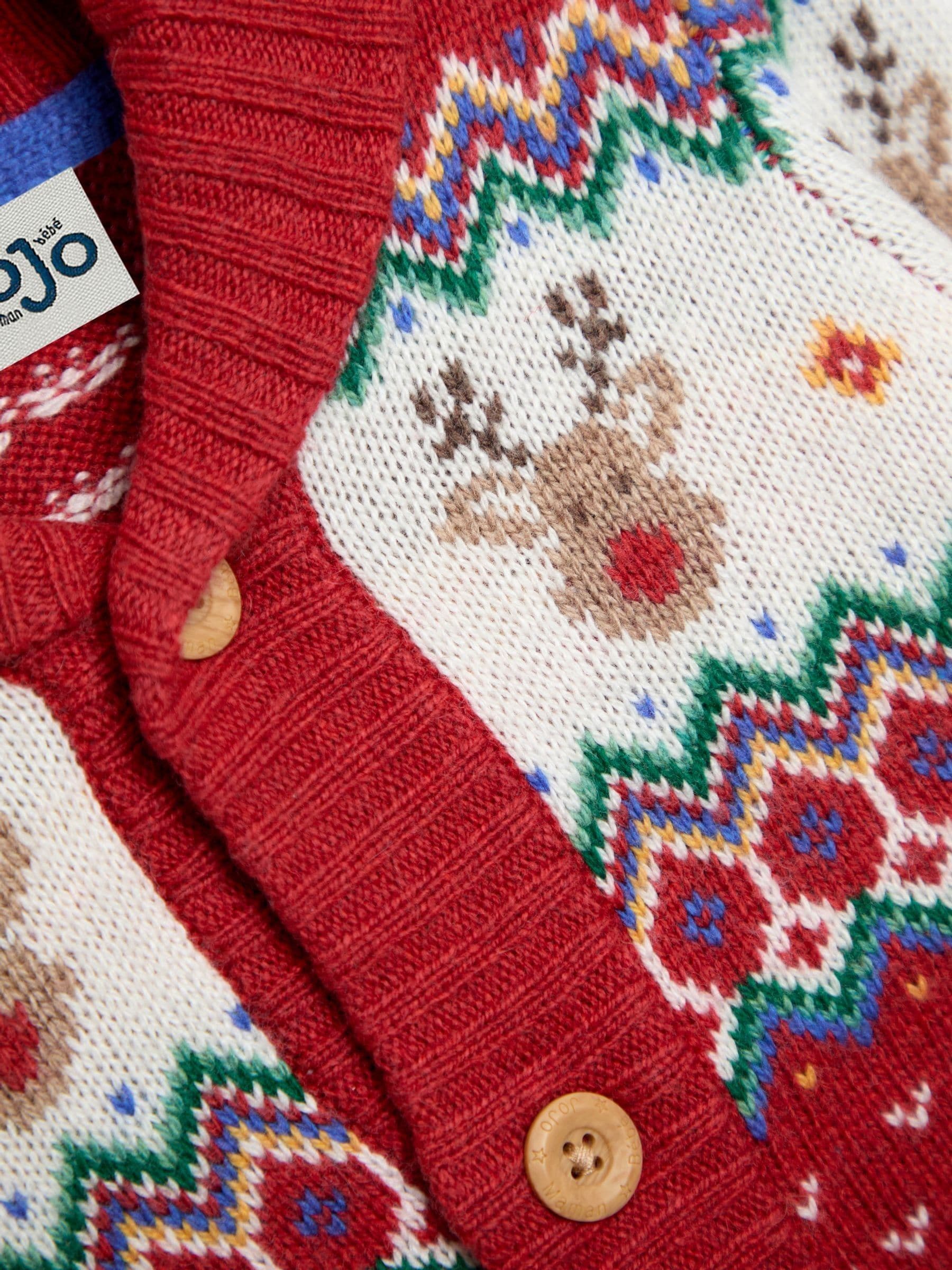 JoJo Maman Bébé - Gebreid vest met fairisle
