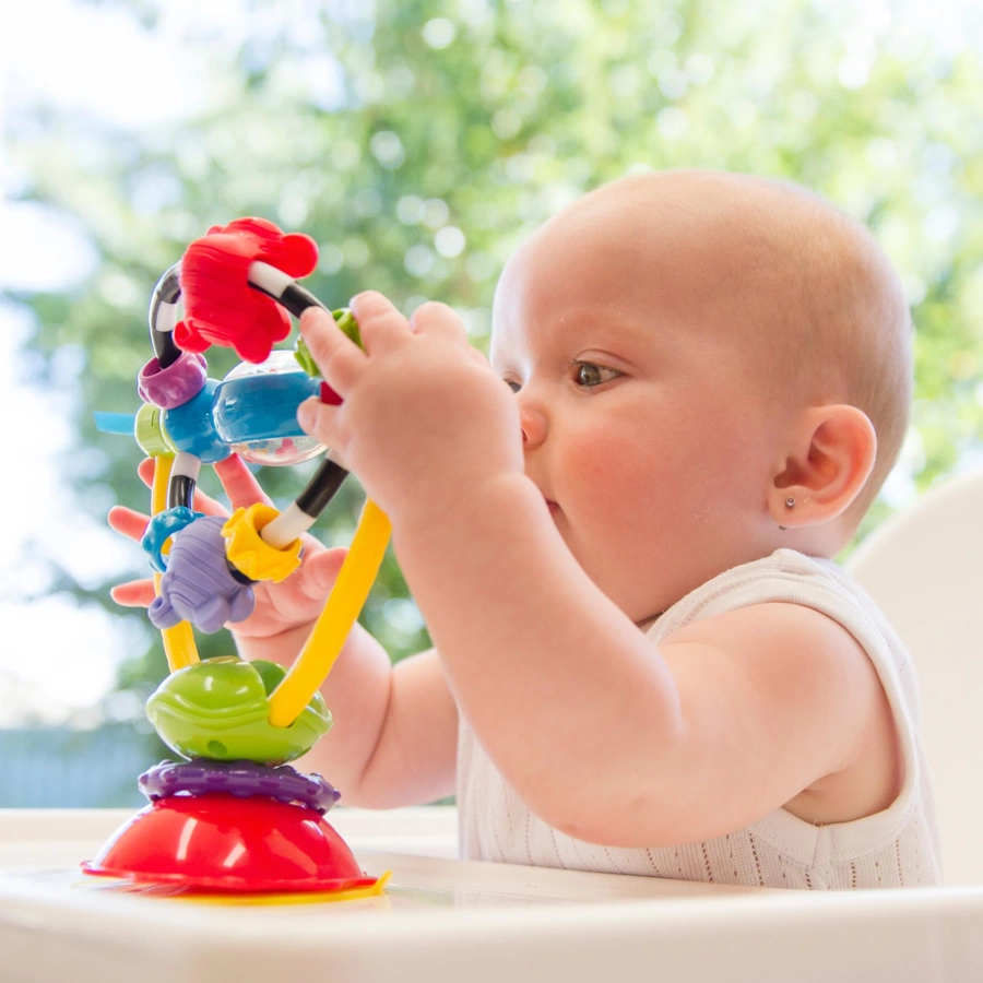 playgro Drehrassel mit Saugfuß für Tische und Hochstühle