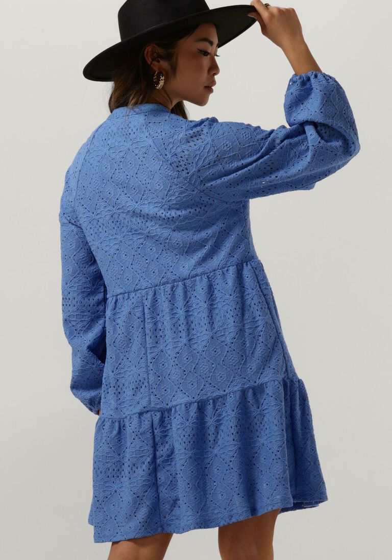 OBJECT lichtblauwe object mini jurk objfeodora gia l/s dress