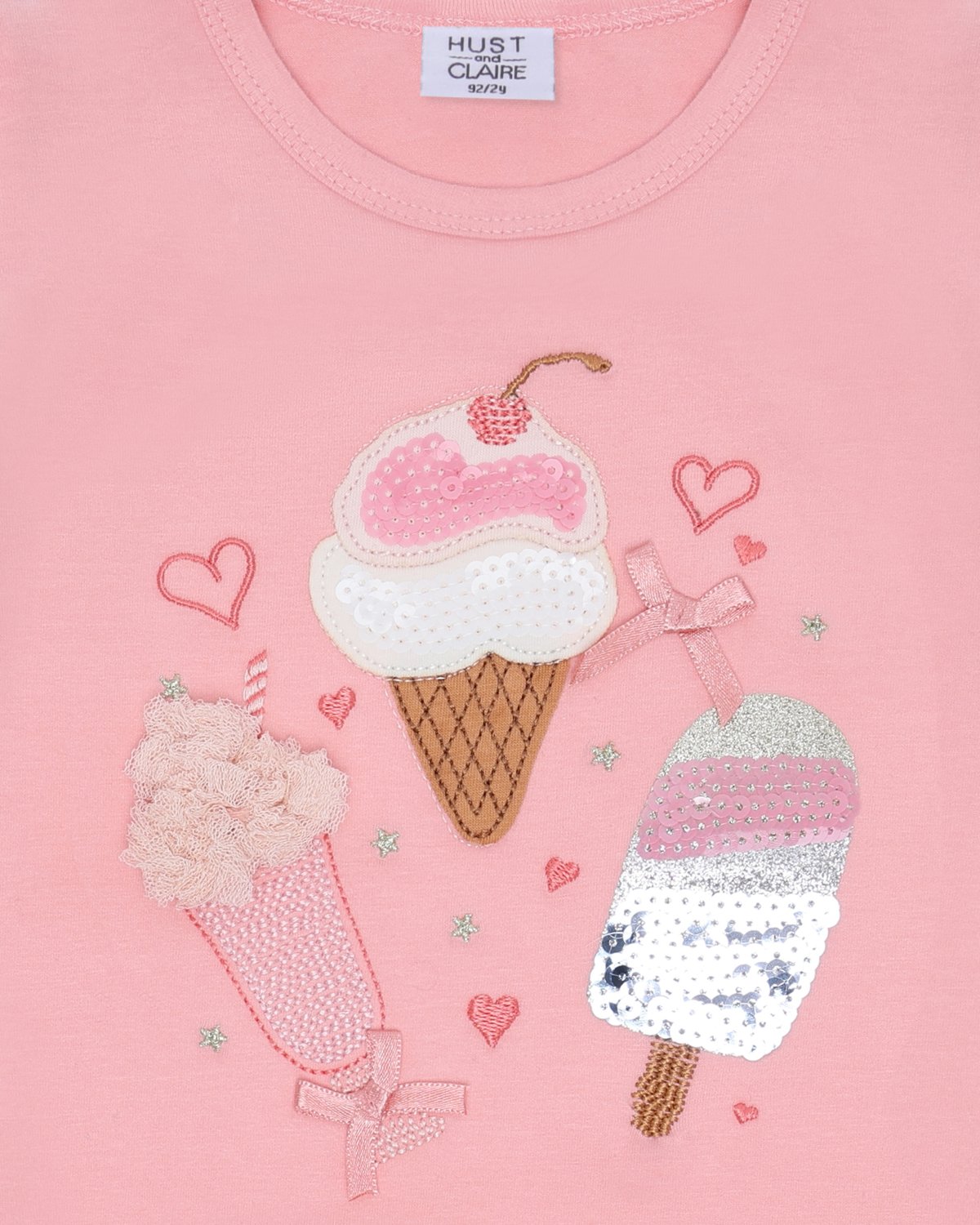 T-skjorte Barn M/ Glitter – Bomull, Elastan | HCAlma Ice cream