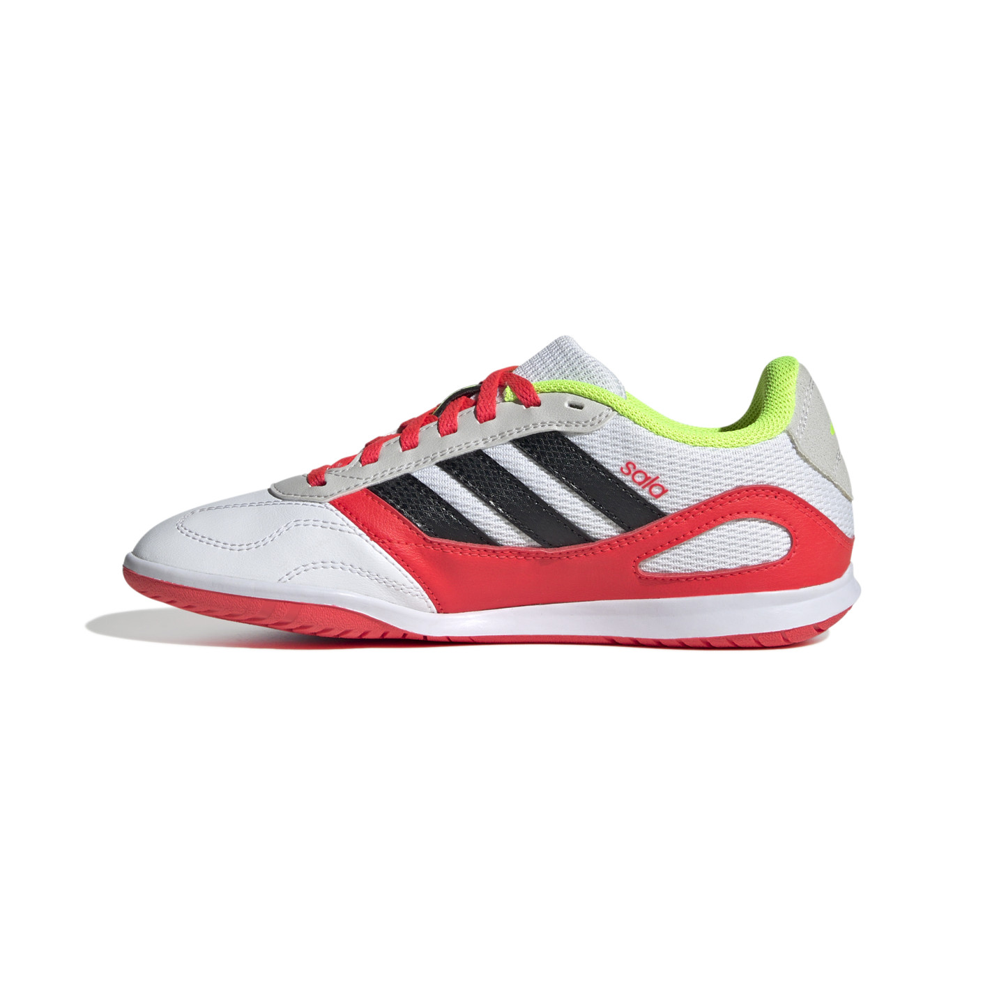 Adidas Super Sala III Zaalvoetbalschoenen (IN) Kids Wit Rood Grijs Geel