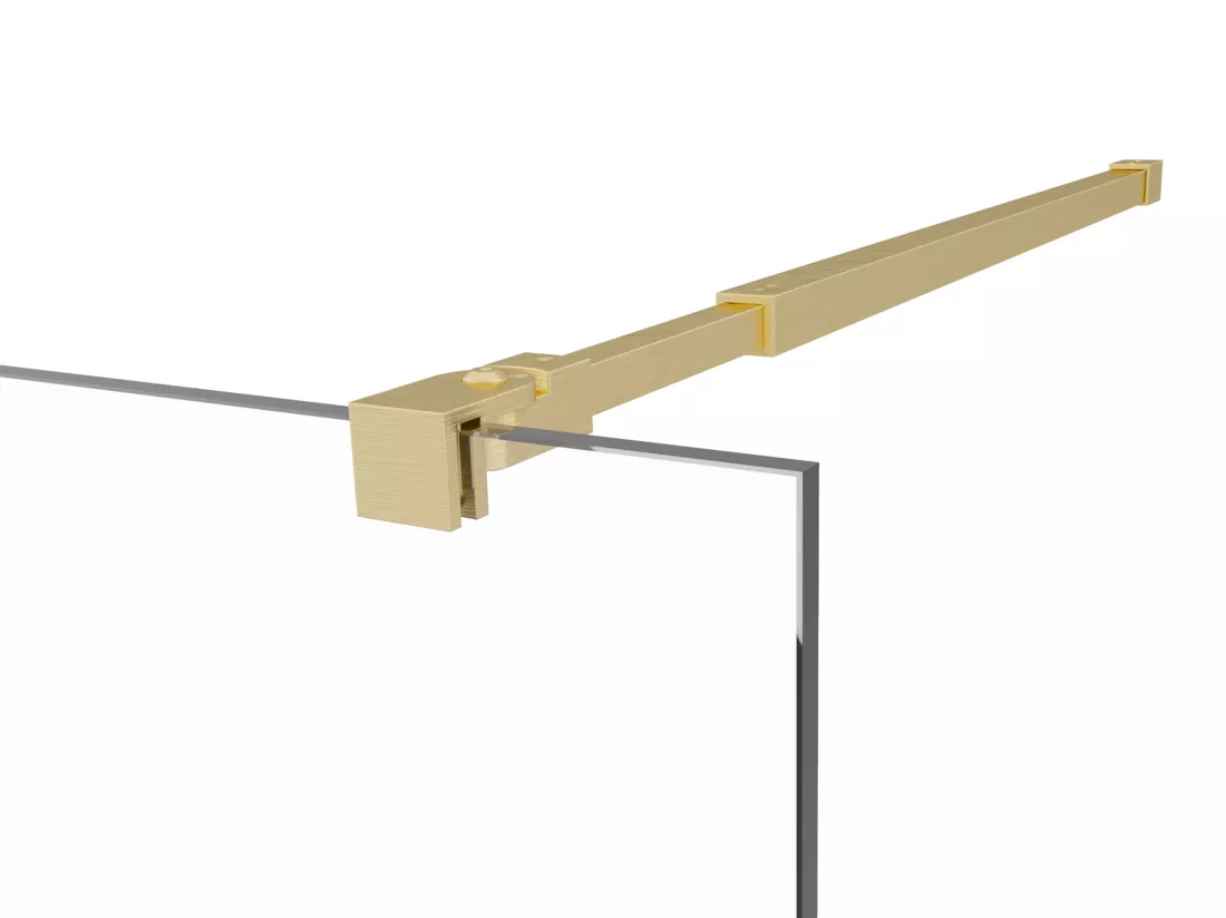 Paroi de douche à l'italienne - Doré - Verre 6 mm - 120x200 cm - DAREN