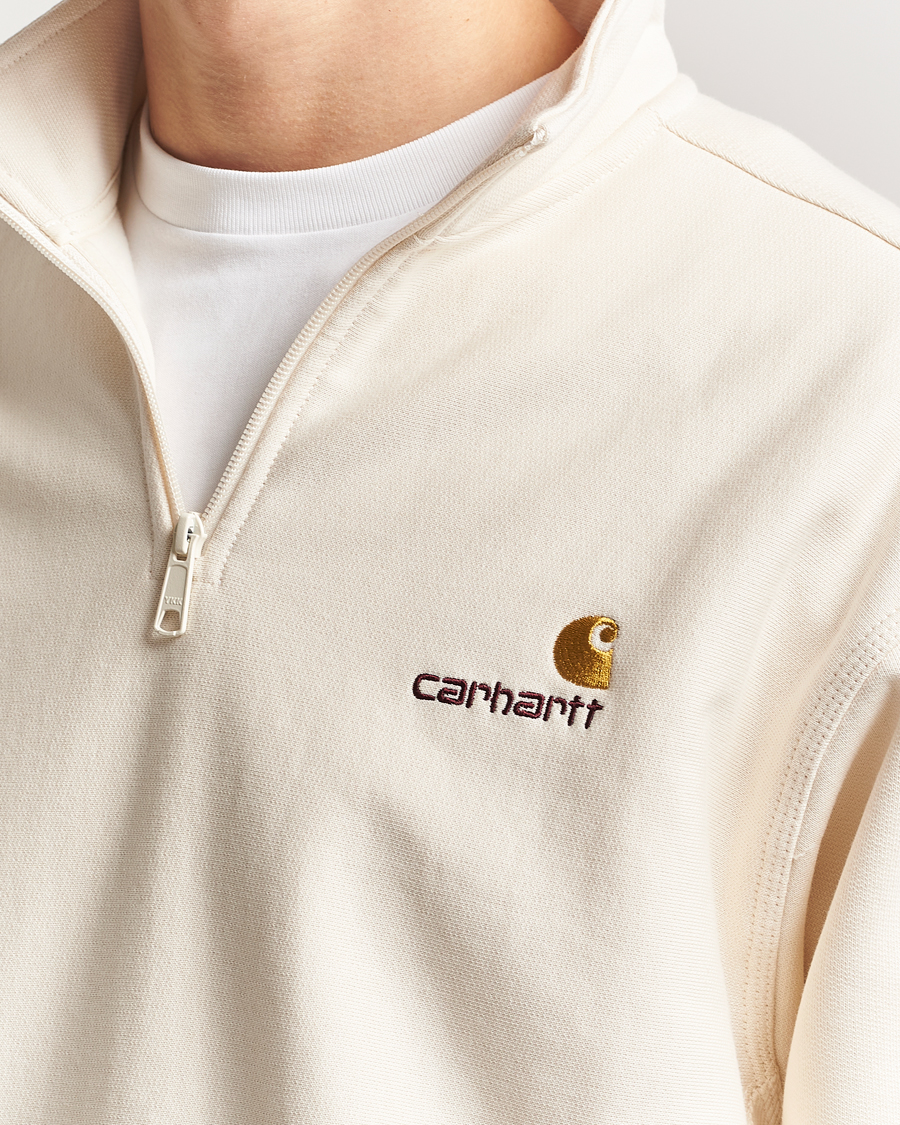 Carhartt WIP American Script Half Zip Sweatshirt Natural