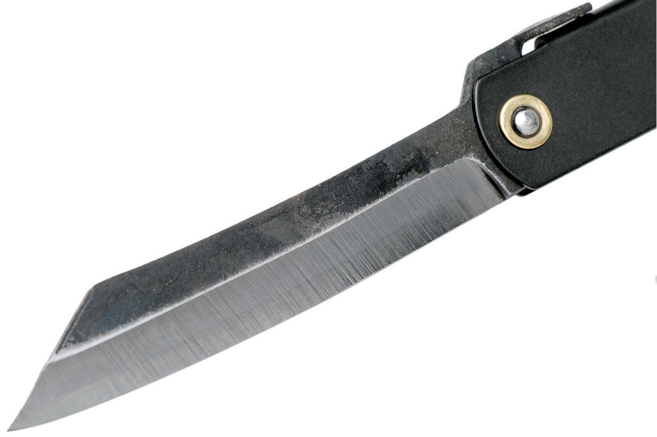 Higonokami zakmes 7,3 cm HIGOCBB, Blue paper steel, Matte Black Steel