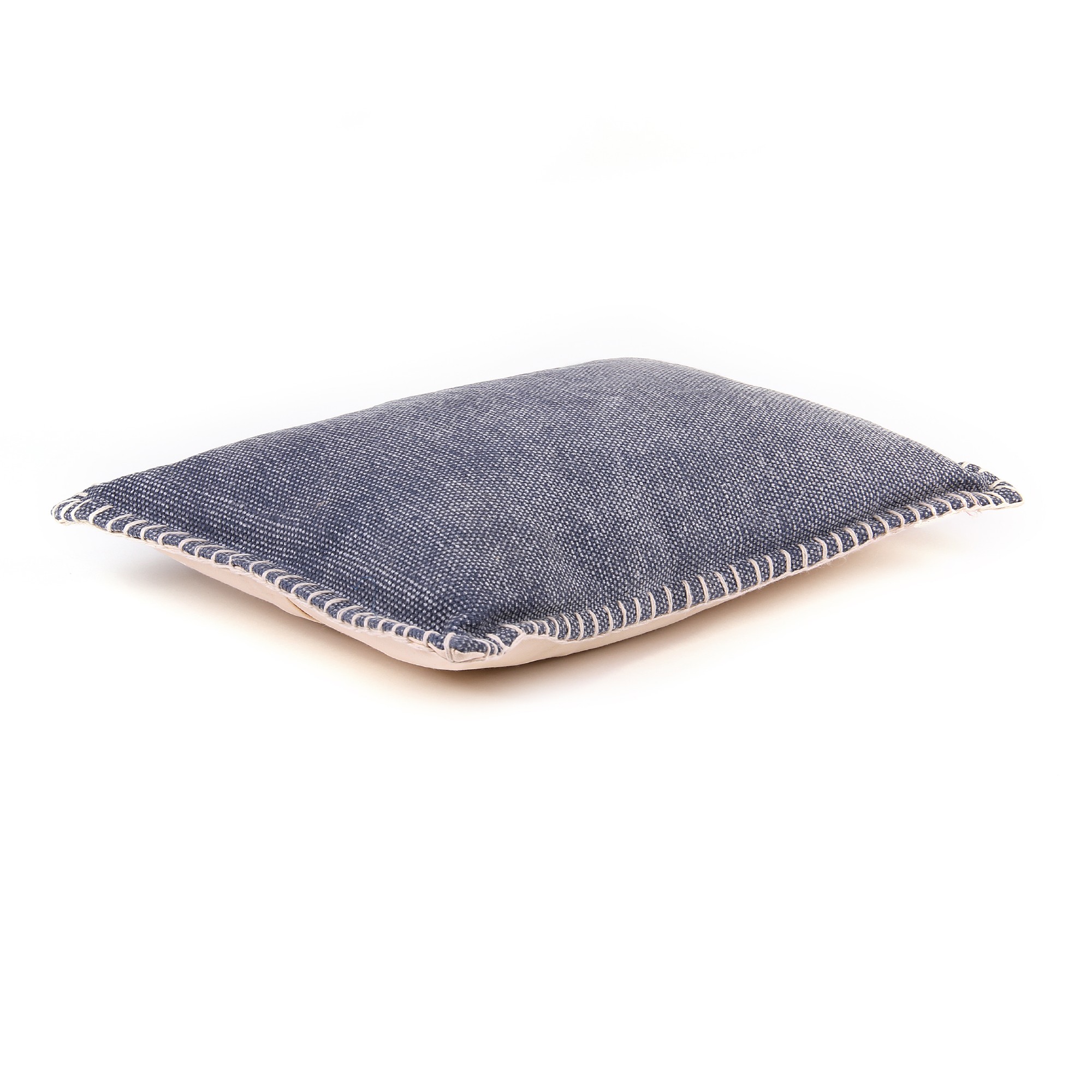 Kissen 'Austell', blau, creme, B 50 cm, H 35 cm von fischer's lagerhaus
